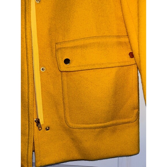 J. Crew Women’s Vail Wool Parka Coat size 4 Hooded Faix Fur Preppy Academia - Picture 4 of 11